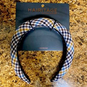 NWT Padded Headband Plaid